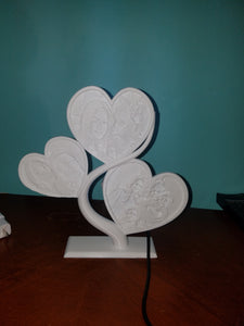 Heart shaped lamp with custom pictures