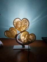 Load image into Gallery viewer, Heart shaped lamp with custom pictures